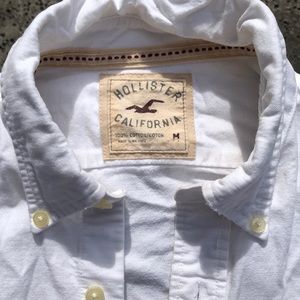 Hollister cotton button up long sleeve